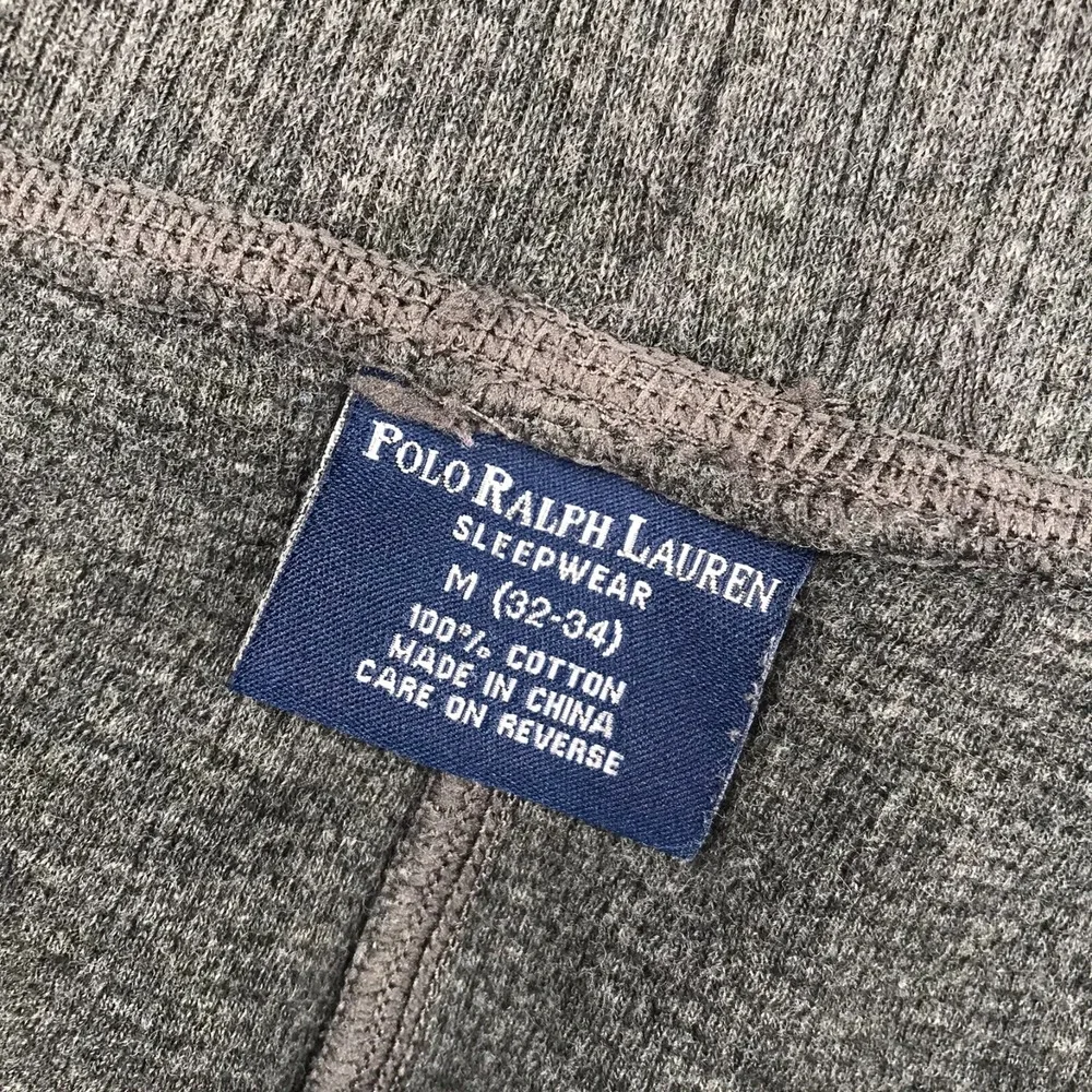 Polo‎ Ralph Lauren Jogger Mens M (32x26) Gray Knit Sleepwear Drawstring Pants